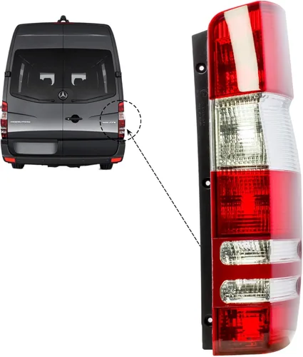 Miniatura 4 de Luz trasera del lado izquierdo del conductor sin circuito compatible con Dodge Freightliner Mercedes Sprinter 2007-2018 Lado del conductor (LH)