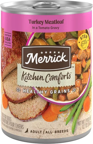 Miniatura 14 de Merrick Kitchen Comforts, comida húmeda para perros con salsa, paquete de variedad de carne real y arroz integral para perros con granos
