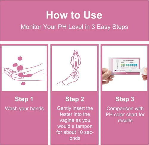 Miniatura 5 de Tiras de prueba de pH vaginal, kits de tiras de prueba de pH vaginal para la salud femenina para vaginitis bacteriana, vaginitis por tricomonas
