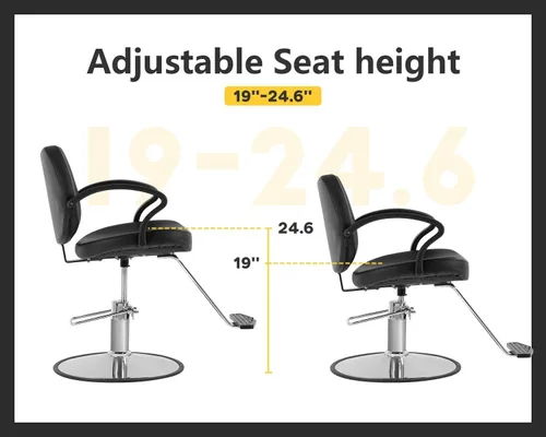 Miniatura 5 de PayLessHere Silla de peluquería, silla de salón, silla de salón para estilista, con bomba hidráulica resistente para estilista, silla hidráulica