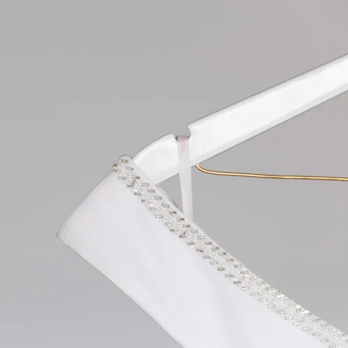 Miniatura 5 de Ella Celebration Bride to Be - Colgador de madera y alambre para vestidos de novia, vestidos (blanco con oro claro)