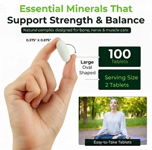 Miniatura 4 de Natural Nutra Suplemento de calcio y magnesio y zinc con vitamina D3 para fortaleza ósea, salud sin gluten y sin azúcar, complejo mineral esencial
