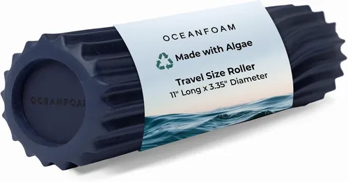 Miniatura 15 de Oceanfoam Ripple - Rodillo de espuma de viaje (11" x 3.35") Mini rodillo de espuma firme para terapia física, masaje de tejido profundo, dolor