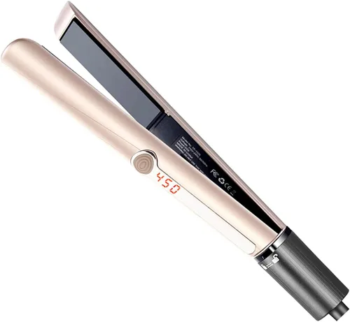 Plancha plana 2 en 1, plancha de pelo profesional 2 en 1, plancha plana de 250 ℉ a 450 ℉ de 1 pulgada, adecuada para todos los peinados