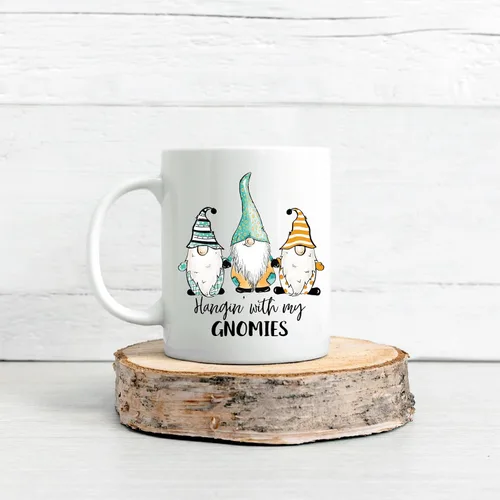 Miniatura 7 de Divertida taza de cerámica de gnomo, taza de café Hangin with my Gnomies, regalos para adultos, taza de café, día de San Valentín, cumpleaños