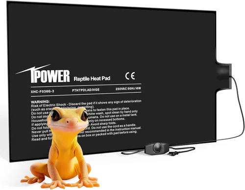 Miniatura 15 de iPower Almohadilla de calor para reptiles debajo del tanque, calentador de terrario para tortuga, lagarto, rana, serpiente, reptil y otros animales