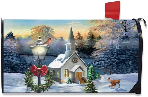 Miniatura 5 de Briarwood Lane - Funda para buzón de Navidad Poinsettia - Tamaño estándar Poinsettia de Navidad