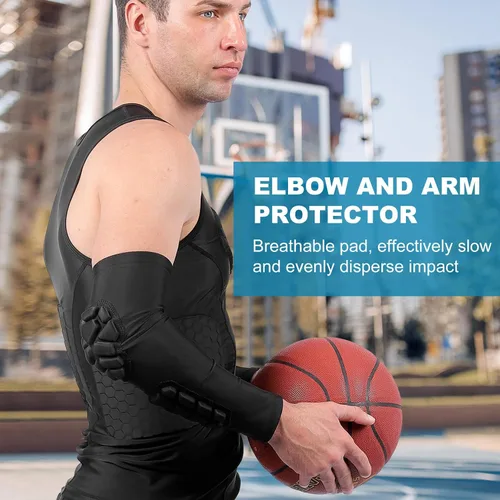 Miniatura 4 de TUOY Elbow Pads Padded Elbow Arm Protection Football Elbow Padding - Youth/Adult Size (1 Pair)