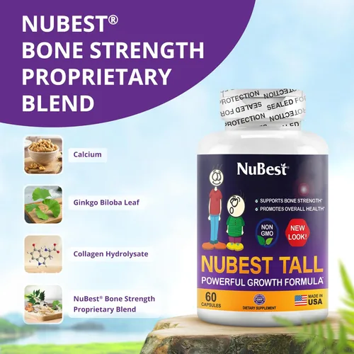 Miniatura 2 de NuBest Tall Apoya la fuerza ósea, salud ósea, sistema inmunológico mejorado y bienestar corporal completo con calcio, colágeno y hierbas