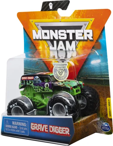 Miniatura 5 de Monster Jam 2020 Spin Master 1:64 Camión monstruo fundido a troquel con pulsera: Legacy Trucks Grave Digger