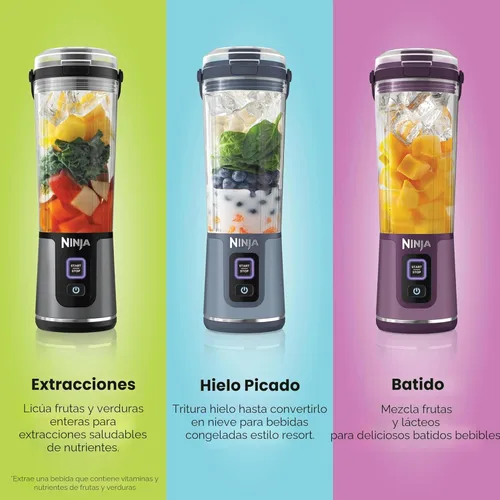 Miniatura 9 de Ninja BC151BK Blast Licuadora Portátil, Sin Cable, Recipiente de 18oz, Licuadora Personal para Batidos y Licúados, Libre de BPA, Tapa Hermética