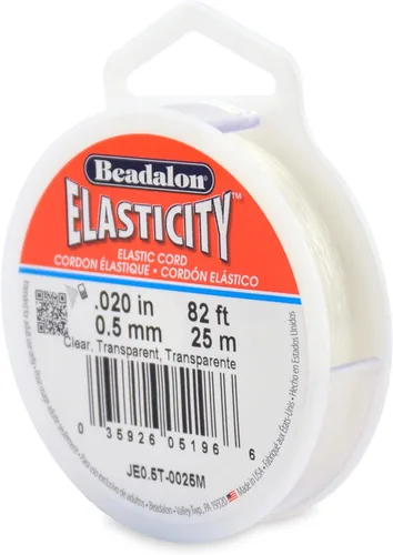 Miniatura 9 de Beadalon Elasticity - Cordón elástico (0,8 mm, 5 m), transparente