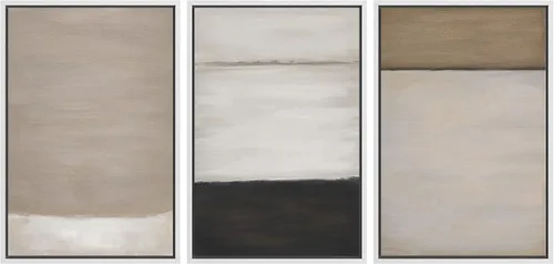 Miniatura 124 de SIGNFORD Impresión en Lienzo Enmarcado Conjunto de Arte de Pared Arte Abstracto Terroso en Tonos Marrón Profundo y Beige Arte Moderno Decorativo