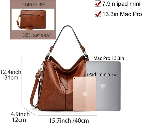 Miniatura 6 de Bolsos Hobo para mujer, bolsos cruzados grandes, bolsos bohemios con borla