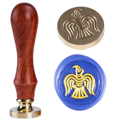 Sello de cera tradicional celta clásico de cuervo sello de cera de Halloween sello de cera de cuervo kit 25mm sello de cera retro extraíble de latón
