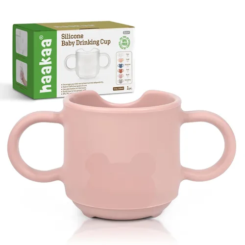 Miniatura 12 de haakaa Taza de Entrenamiento de Silicona para Bebés, Taza Abierta de Aprendizaje para Niños Pequeños de 6 Meses en Adelante, A Prueba de Caídas, Sin