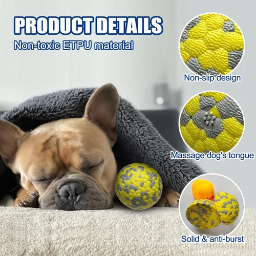 Miniatura 3 de Mankoda Pelotas para Perros, Pelotas de Tenis Indestructibles para Perros, 2.5 Pulgadas Juguetes Duraderos y Saltarines para Perros