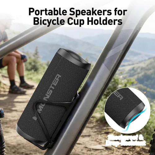 Miniatura 6 de Monster Altavoz Bluetooth, altavoces Bluetooth portátiles inalámbricos para exteriores, 60 W estéreo inalámbrico verdadero IPX8 impermeable, doble