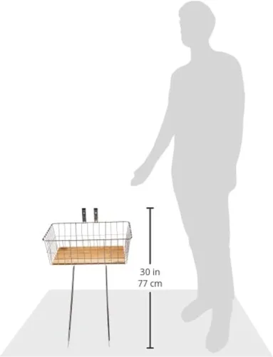Miniatura 2 de Wald Cesta leñosa delantera (139WW) W139WW Plata con Capucha 18x13x6` bike-baskets