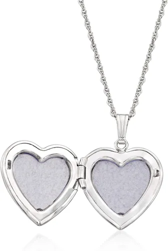 Miniatura 5 de Ross-Simons Sterling Silver Personalized Heart Locket Necklace