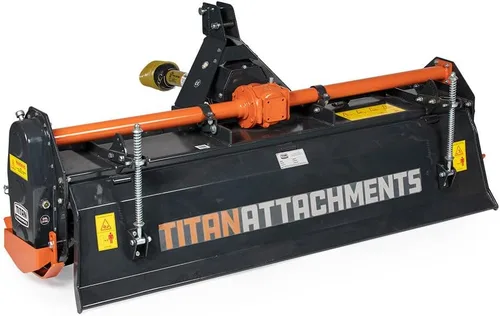 Miniatura 10 de Titan Attachments enganche de 3 puntos, accesorio de cultivador rotativo de 48" para tractores Cat 1, acabado en carbón, cultivador impulsado por