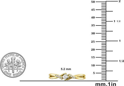 Miniatura 5 de La4ve Diamonds 15 Carat Diamond, 10K Yellow Gold Engagement Bridal Set (H-I,I1-12)Jewelry For WomenGift Box Included