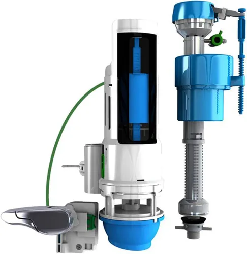 Danco HYR451T HyrdroRight Kit de reparación de inodoro universal para ahorro de agua con válvula de descarga doble, palanca, color blanco, HYR451T