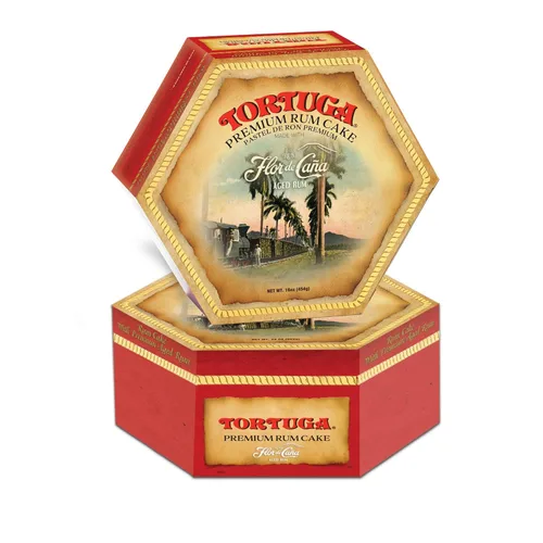 Miniatura 6 de TORTUGA Pastel de ron Caribbean Flor de Cana, pastel de ron de 16 onzas, paquete de 2 unidades, el regalo gourmet perfecto para cestas de regalo
