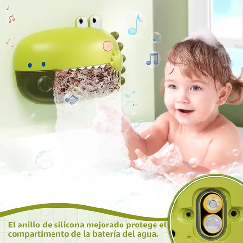 Miniatura 2 de Lehoo Castle Juguetes de baño para bebés, máquina de burbujas de baño para niños, juguete de bañera automático para niños pequeños con 12 melodías