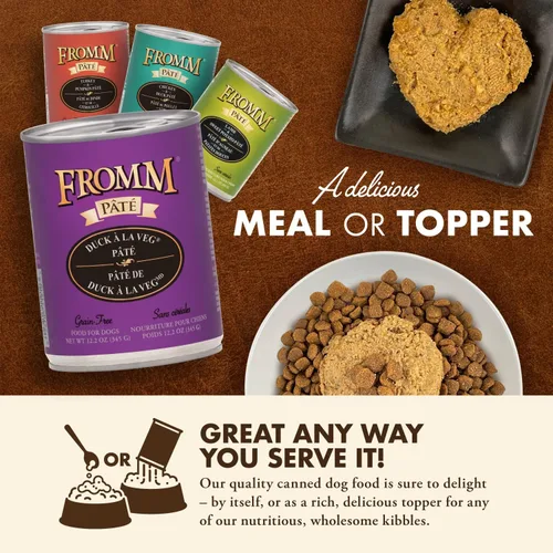 Miniatura 6 de Fromm Duck A La Veg Pate Comida para Perros - Comida Húmeda Premium para Perros - Receta de Pato - Caja de 12 Latas
