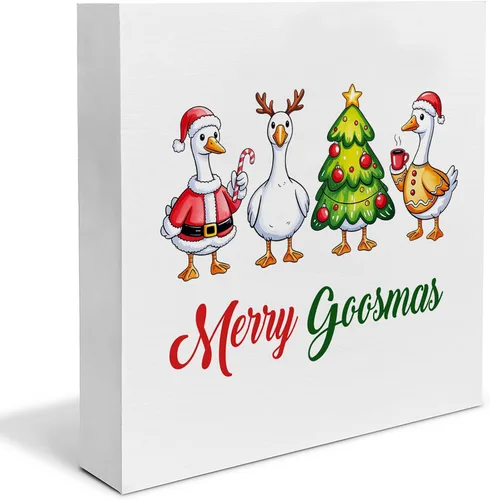 Miniatura 14 de Decoraciones de Baño para Navidad, Letrero "Él te ve cuando estás haciendo caca" 12.7 x 12.7 cm, Decoración divertida de Navidad