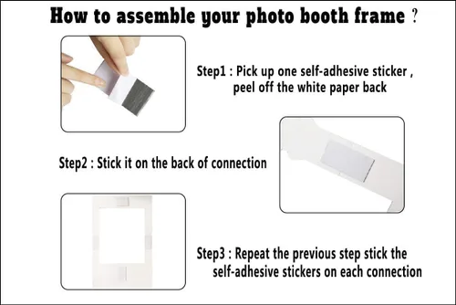 SWYOUN Suministros de accesorios para cabina de fotos con marco de fotos (paquete de 17)