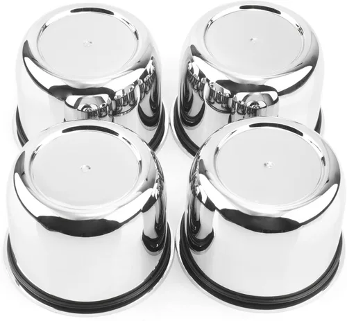 Miniatura 10 de RTrhinotuning 4 unidades de tapas centrales de rueda de 3 pulgadas de plástico, tapas centrales de empuje con brillo negro para remolques, camiones