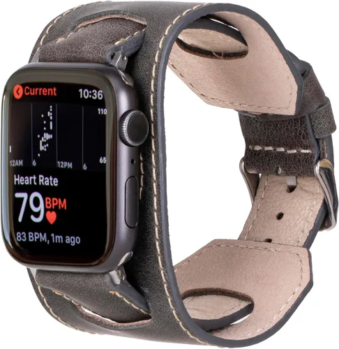 Miniatura 12 de HARDISTON Brazalete de reloj compatible con Apple 41mm para hombres y mujeres, hecho a mano de cuero genuino, compatible con iWatch Series 11 10 9 8