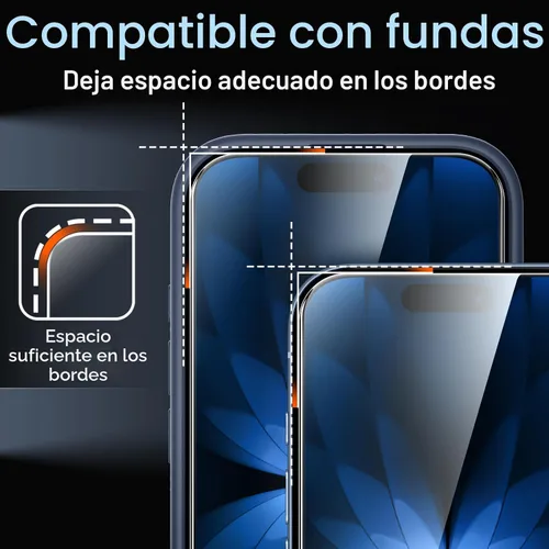 Miniatura 7 de JETech Protector de pantalla para iPhone 17 de 6.3 pulgadas, película de vidrio templado con herramienta de fácil instalación, dureza 9H, compatible