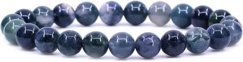 Miniatura 37 de Amandastone Pulsera elástica de cuentas redondas de 0.315 in con piedras preciosas naturales de 7 pulgadas