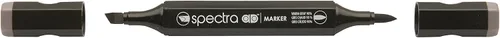 Miniatura 24 de AD Marker Chartpak Spectra, Tri-Nib y cepillo de doble punta, blanco antiguo, 1 cada uno (S092AD)