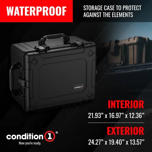 Miniatura 2 de Condition 1 Estuche rígido protector impermeable resistente grande de 25 pulgadas, Modelo 024, Caja de almacenamiento portátil con espuma