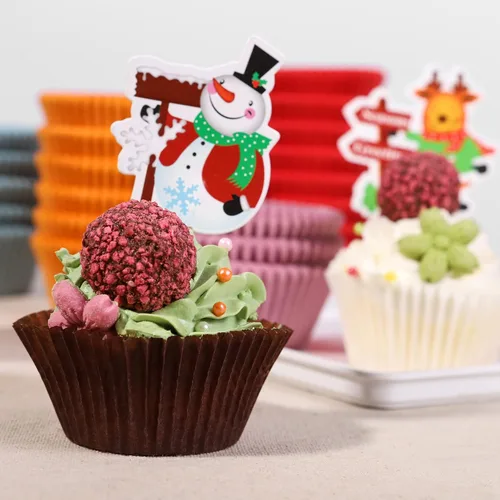 Miniatura 4 de Bake Choice 200 forros estándar para cupcakes arcoíris para hornear, envoltorios de cupcakes de grado alimenticio, forros de muffins de pergamino a