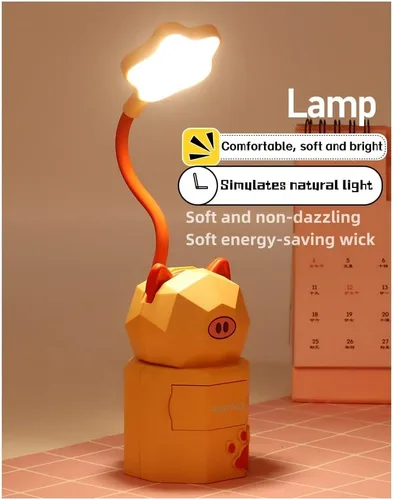 Miniatura 2 de Luz nocturna de lectura LED, bonita lámpara de escritorio kawaii, lámpara de escritorio plegable y bonita, lámparas de escritorio para oficina