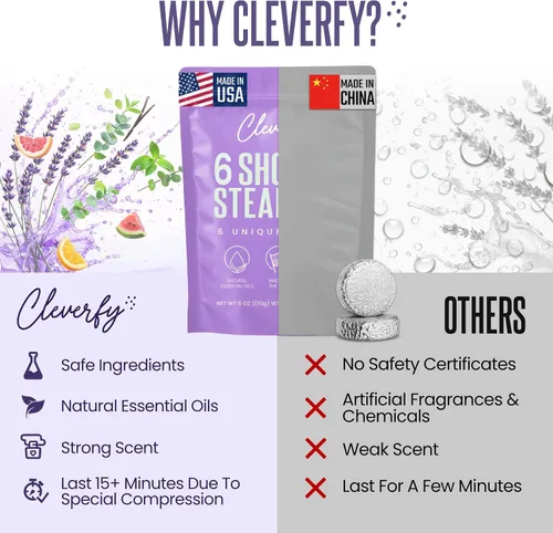 Miniatura 5 de Cleverfy - Vaporizadores de aromaterapia para la ducha, paquete variado de 6 bombas de baño para la ducha con aceites esenciales Vaporizador