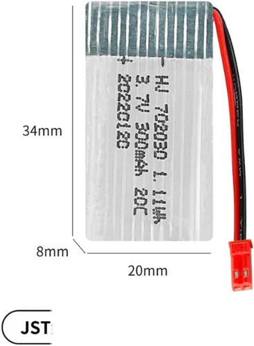 Miniatura 2 de BEATLIPO 4pcs 702030 3.7V 300mAh 20C LiPo Battery JST Plug for Drone RC Model Airplane Helicopter