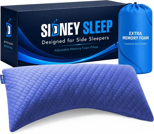 Miniatura 24 de Sidney Sleep Almohadas curvas ajustables para soporte de cuello y hombros con relleno extra triturado, almohada de contorno cervical para personas