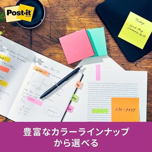 Miniatura 8 de Post-it 654-6SSAN-AM - Notas adhesivas, adhesivo fuerte, color neón, 3.0 x 3.0 pulgadas (2.953 x 2.953 in), 90 hojas x 6 paquetes