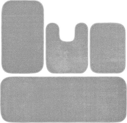 Miniatura 61 de Garland Rug Gramercy - Alfombra de baño rectangular lavable de polipropileno de felpa de 20 x 34 pulgadas, color azul lavabo, suave, absorbente