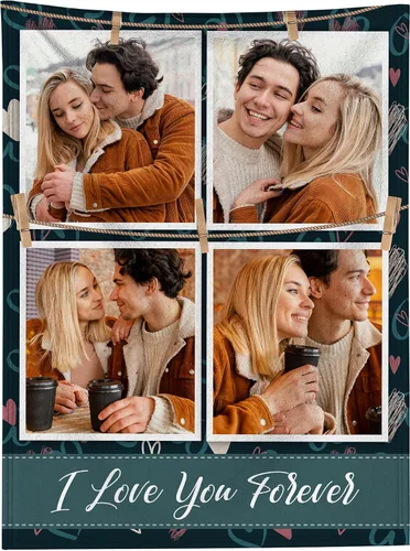 Miniatura 31 de Manta personalizada con foto, manta personalizada con imagen para regalos de pareja, mantas de franela personalizadas para adultos, niños