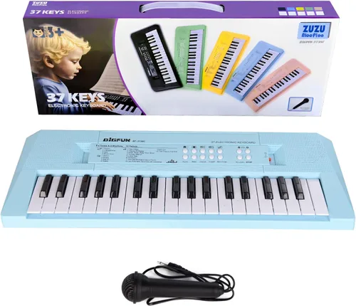 Miniatura 9 de Teclado de piano para niños, teclado de música portátil de 37 teclas, aprendizaje temprano, música electrónica, instrumento de piano para niños