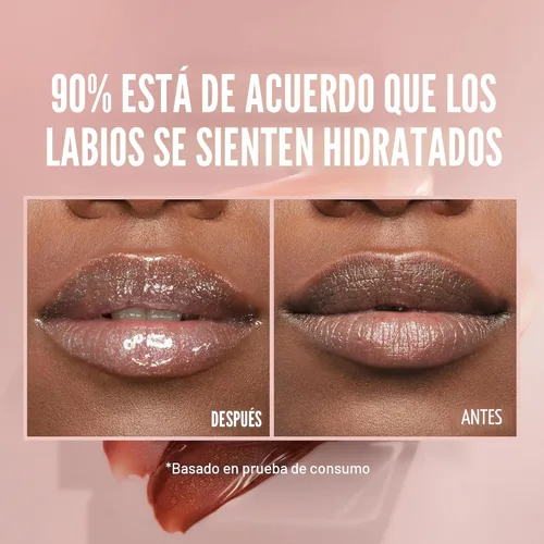 Miniatura 4 de Maybelline Lifter Gloss, Brillo de Labios Hidratante con Ácido Hialurónico, Alto Brillo para Labios Más Llenos, Perla, Perla Plateada Transparente