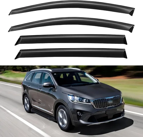 Miniatura 46 de YQAUTEC Viseras de Ventana Protectores de Lluvia para Honda Civic 2022 2023 2024 2025 2026, Deflectores de Viento de Ventilación de Ventana Fuera