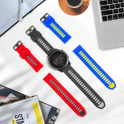 Miniatura 7 de Compatible con las correas de reloj Garmin Forerunner 965, correa deportiva de silicona suave de repuesto para Garmin Forerunner 965 Band